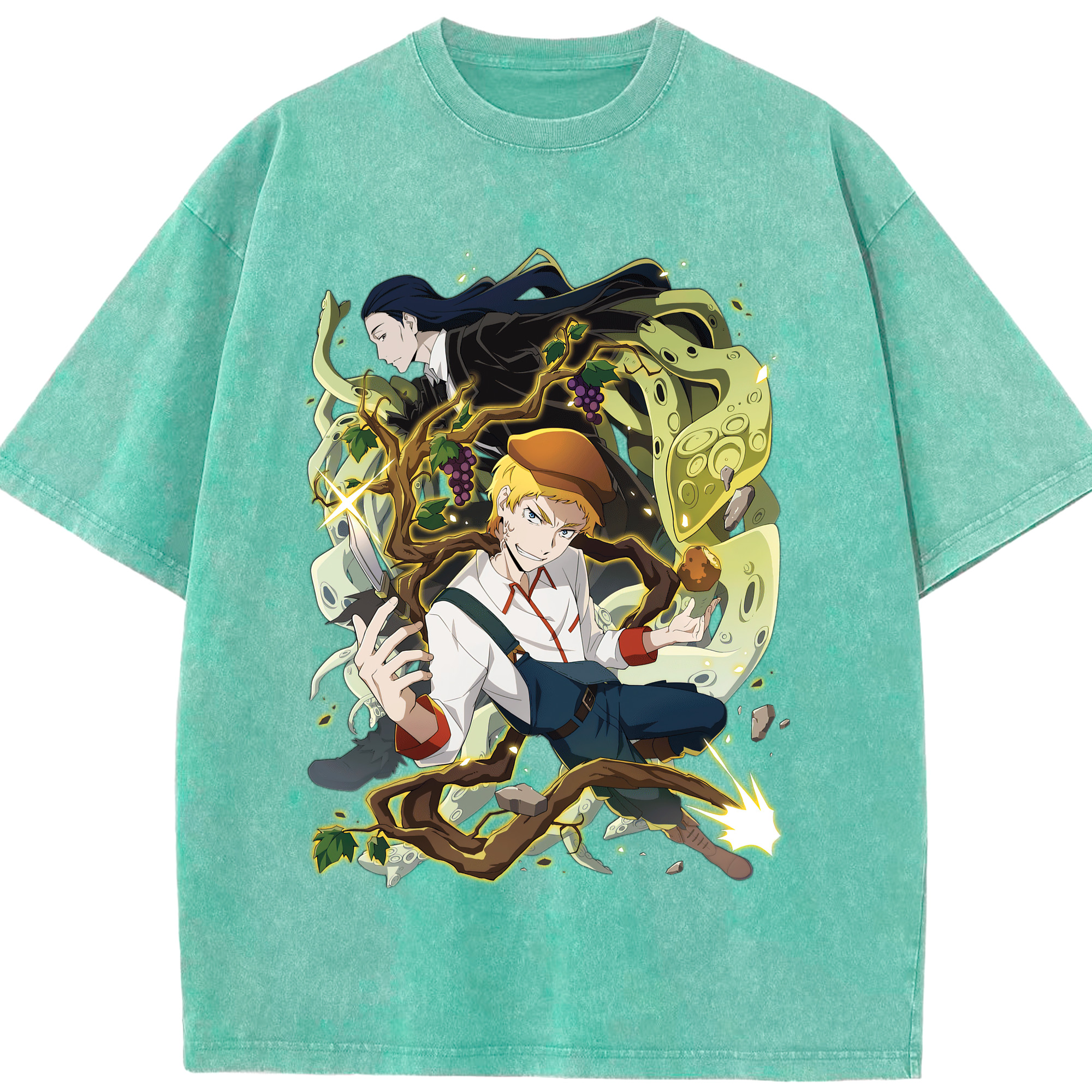 （画像用） 文豪ストレイドッグス Bungo Stray Dogs 綿100% ヴィンテージ風 半袖Tシャツ（フロントプリント）